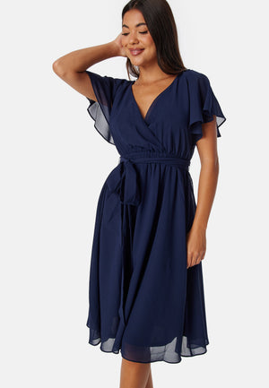 Flutter Chiffon Midi Dress