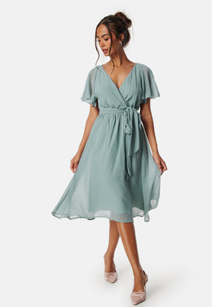 Flutter Chiffon Midi Dress