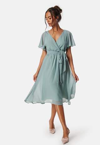 Flutter Chiffon Midi Dress