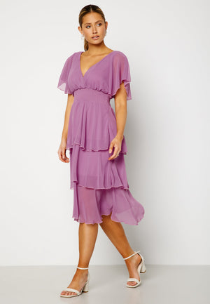 Flutter Tiered Midi Dress