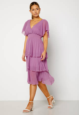 Flutter Tiered Midi Dress