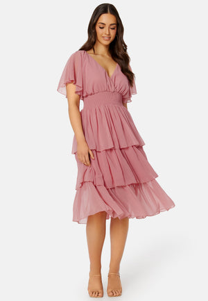 Flutter Tiered Midi Dress