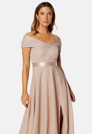 Glitter Bardot Maxi Dress