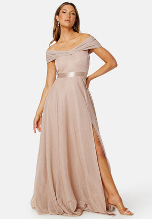 Glitter Bardot Maxi Dress