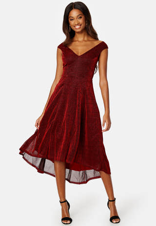 Glitter High Low Midi Dress