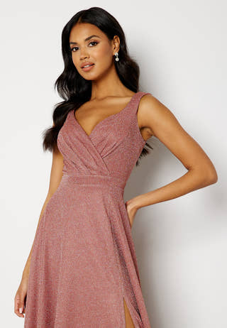 Glitter Wrap Maxi Dress