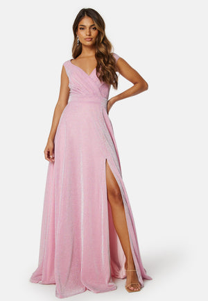 Glitter Wrap Maxi Dress