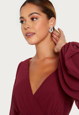 Long Sleeve Chiffon Dress