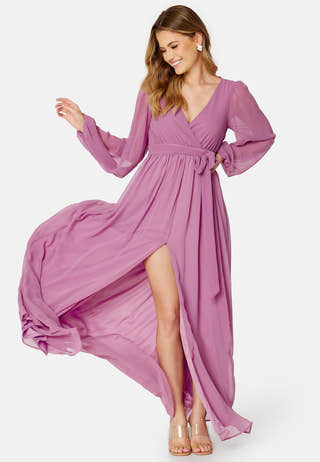 Long Sleeve Chiffon Dress