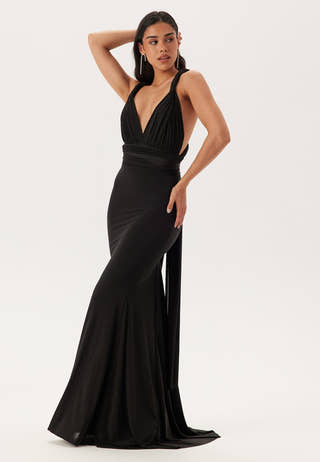 Multi Tie Fishtail Maxi Dress