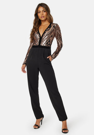 Sequin Bodice Jumpsuit