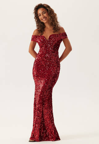Sequin Velvet Sweetheart Maxi Dress