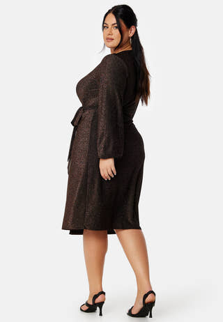 Sparkling Midi Wrap Dress