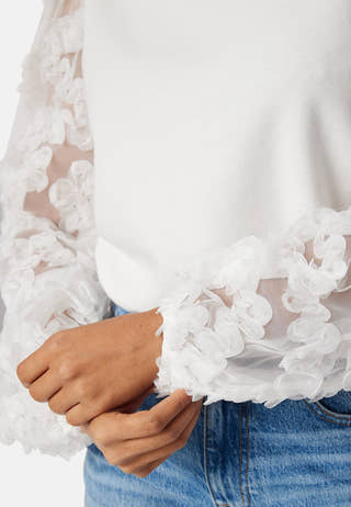 Mesh Sleeve Top