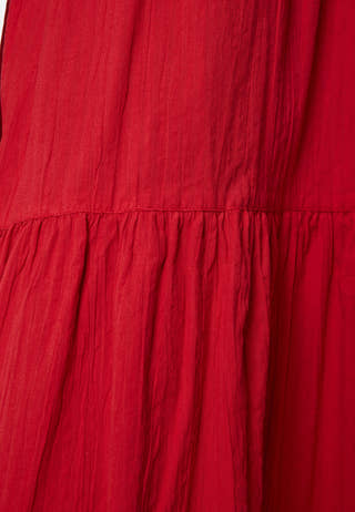 Balloon Sleeve Cotton Dress