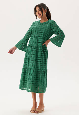 Broderie Anglaise Round Neck Dress