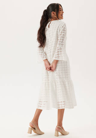 Broderie Anglaise Round Neck Dress