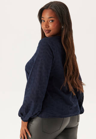 Broderie Anglaise V-Neck Blouse