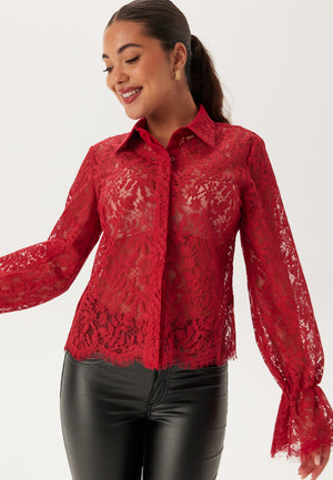 Buttoned Lace Shirt