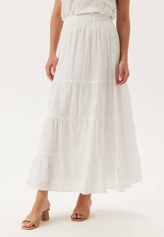 Cotton Dobby Dot Maxi Skirt