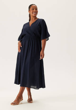 Crinkle Midi Dress