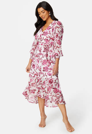 Danessa midi Puff Sleeve Dress