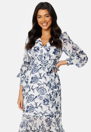 Danessa midi Puff Sleeve Dress