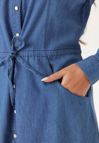 Denim Shirt Dress
