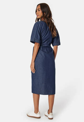 Denim Wrap Dress