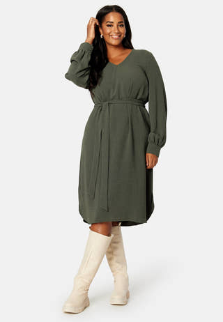L/S Belted Dress