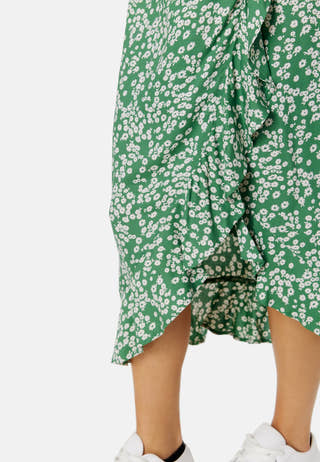 Front Wrap Viscose Skirt