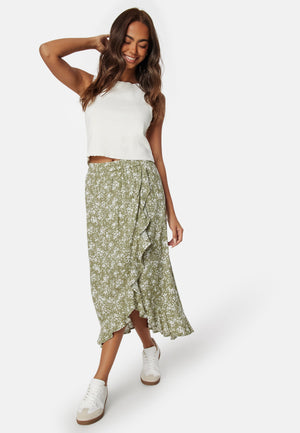 Front Wrap Viscose Skirt