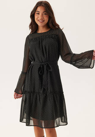 Flounce Sleeve Dress