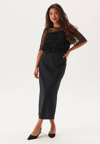 Frill Detail Wide Sleeve Blouse