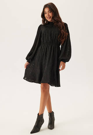 Jacquard Flounce Dress