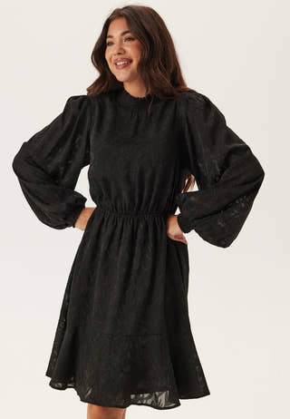 Jacquard Flounce Dress