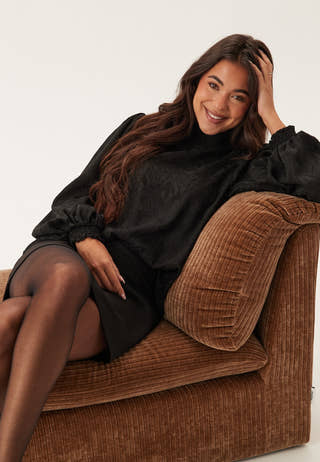Jacquard Smock Blouse
