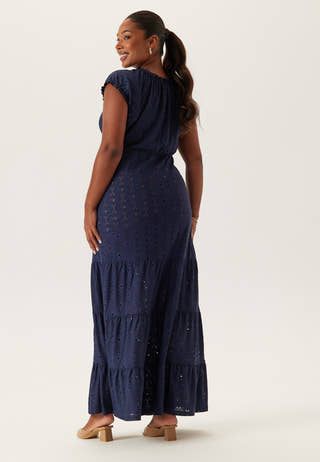 Jersey Broderie Anglaise Maxi Dress