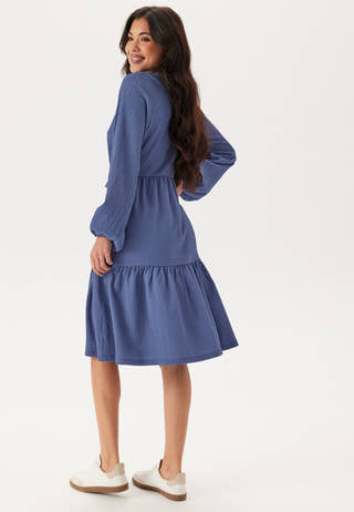 Jersey Structure Wrap Dress