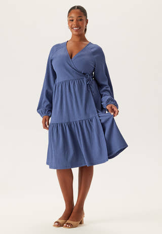 Jersey Structure Wrap Dress