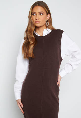 Jolene fine knitted vest dress