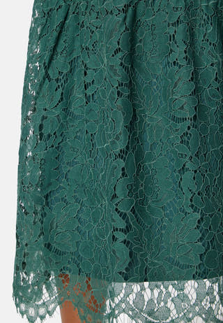 V-neck Lace Midi Dress