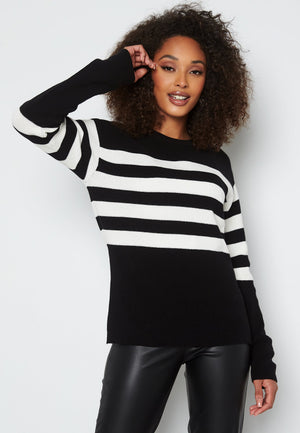 Striped O-neck  Knitted Sweater