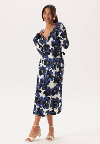 Long Sleeve Wrap Dress