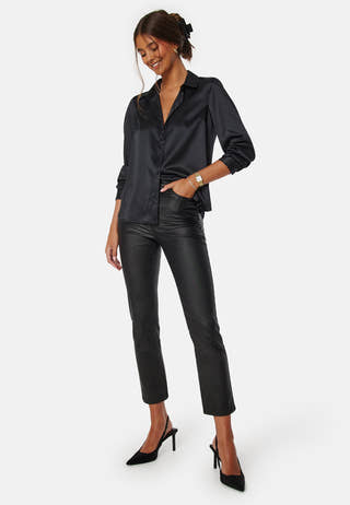 Straight Leg Coated Jeans