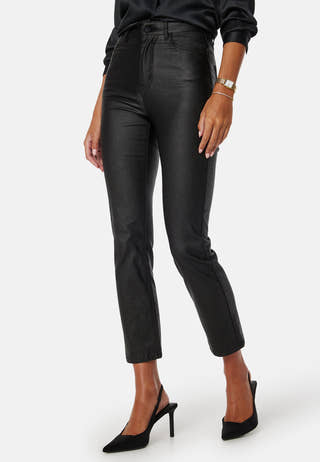 Straight Leg Coated Jeans