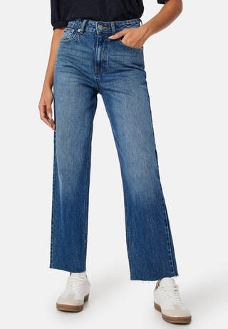 High Straight Ankle Jeans
