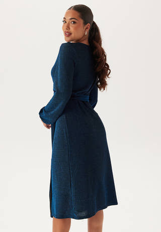 Sparkling Midi Wrap Dress