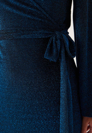 Sparkling Midi Wrap Dress