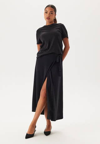 Sparkling Wrap Midi Skirt